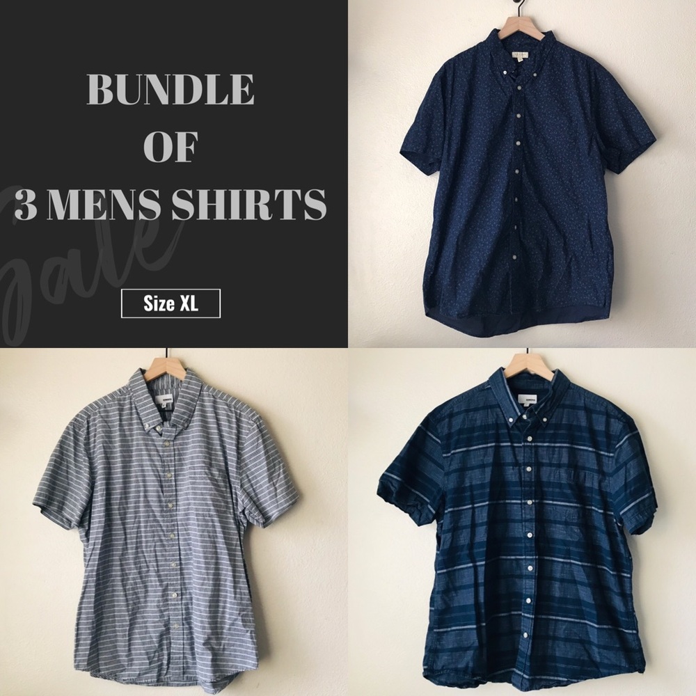 Bundle Of 3 Button Down Shirts - Xl - image 1